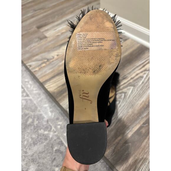 The Fix Velvet Block Heel Pump Feather Puff Detail - Picture 6 of 6